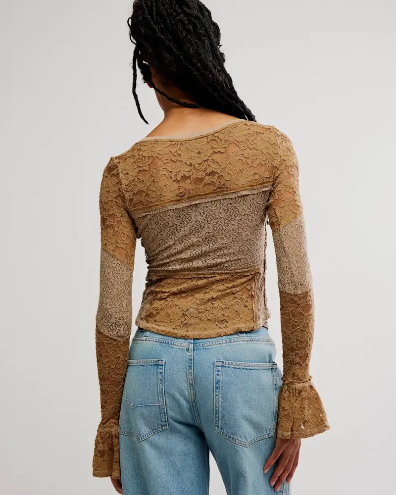 Free People Lace Layering Long Sleeve | Dutch Cocoa