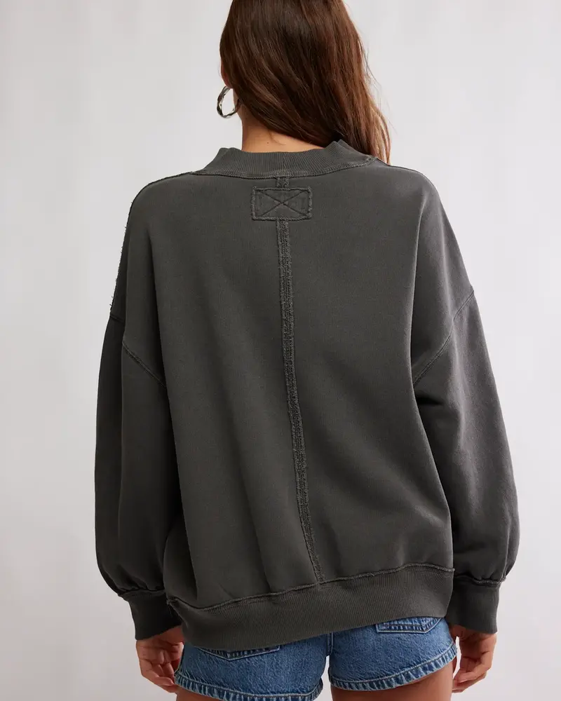 Free People Palm Spring Turtleneck Pullover | Washed Black