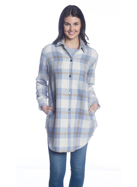 Snap Shacket | Blue