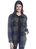 Buffalo Check Button Shacket | Sage