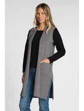 Lainey Long Vest | Grey