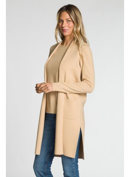 Lainey Long Vest | Tan