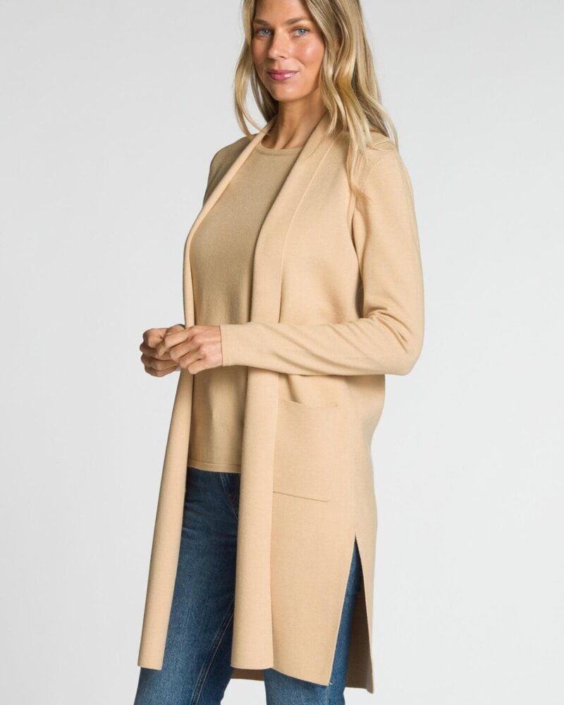 Lainey Long Vest | Tan
