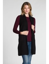 Lainey Long Vest | Black