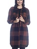 Long Buffalo Check Button Shacket | Copper