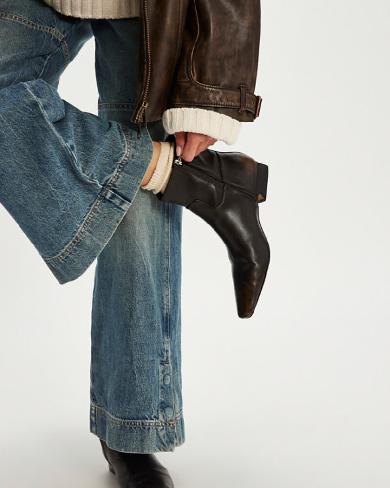 Free People Easy Does It Vegan Ankle Boots | Chocolate