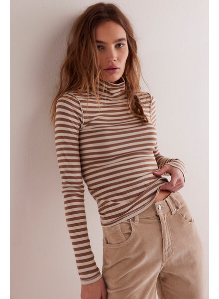Free People Good Good Stripe Turtleneck | Otter Combo