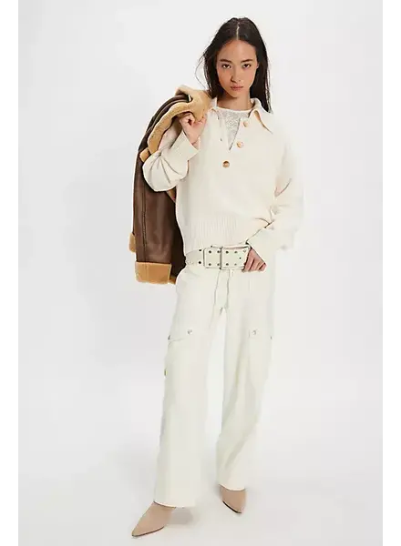 Free People Trading Up Polo | Ivory