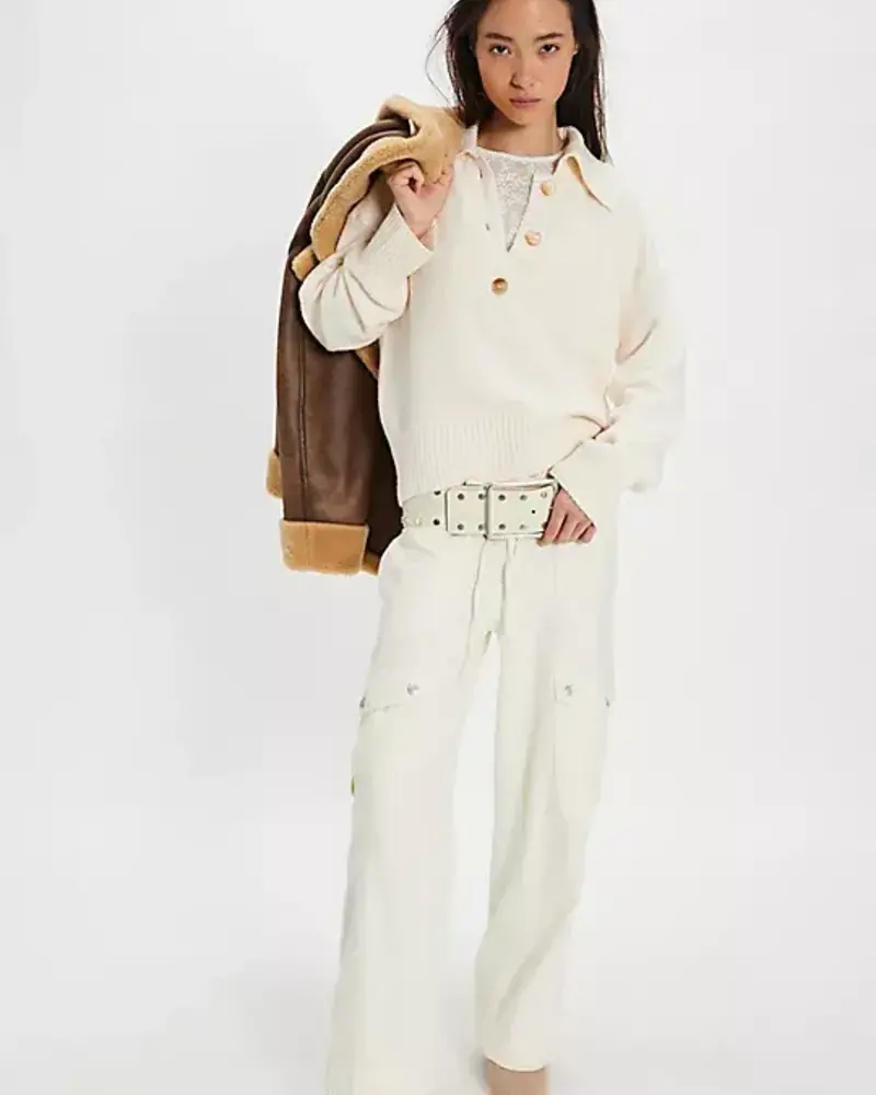 Free People Trading Up Polo | Ivory