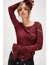 Free People Lace Layering Long Sleeve | Cabernet