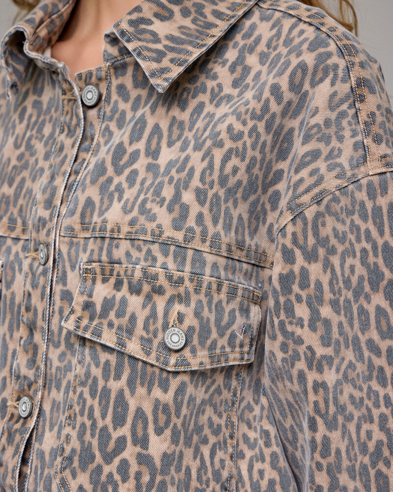 Abbey Denim Jaket | Leopard