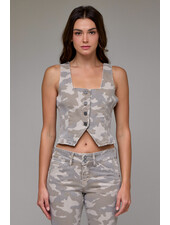 Danie Denim Vest | Camo