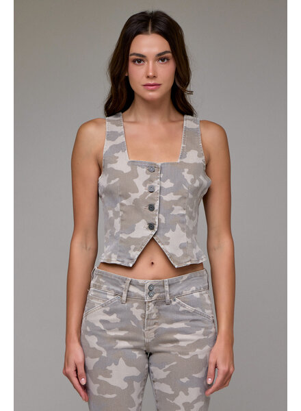 Danie Denim Vest | Camo