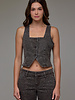 Danie Denim Vest | Leopard