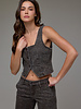 Danie Denim Vest | Leopard