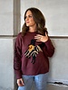 Rodeo Boot Stitch Sweater | Maroon