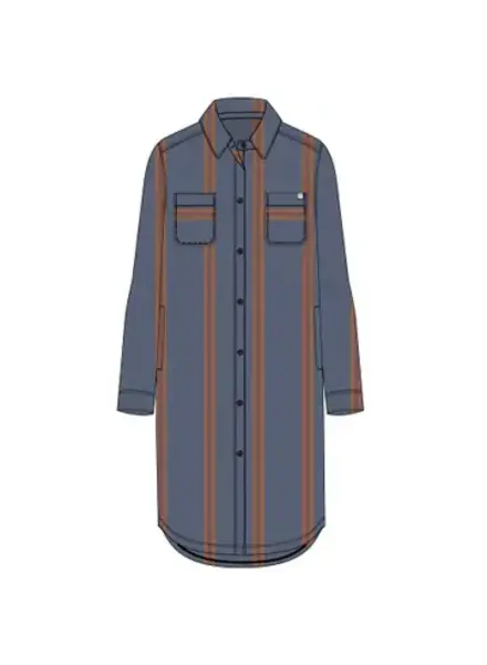 Nightshadow Blue Stripe Shacket