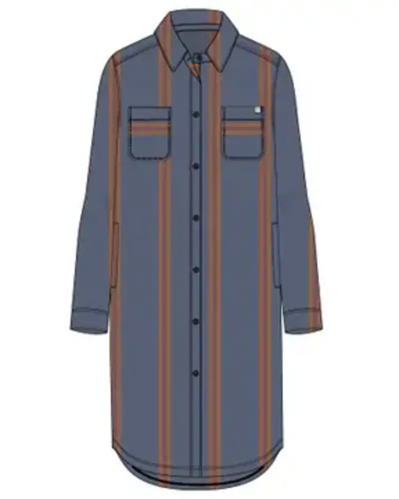 Nightshadow Blue Stripe Shacket