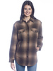 Buffalo Check Button Shacket | Taupe