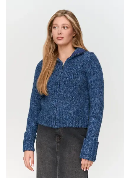 24Colors Veronica Knit Cardigan | Blue