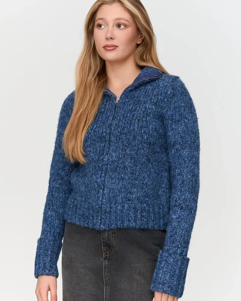 24Colors Veronica Knit Cardigan | Blue