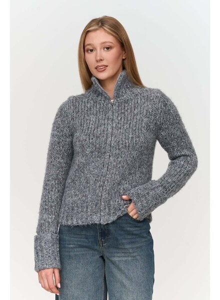 24Colors Veronica Knit Cardigan | Grey
