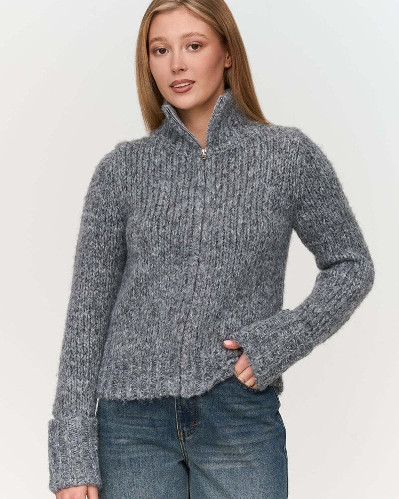 24Colors Veronica Knit Cardigan | Grey