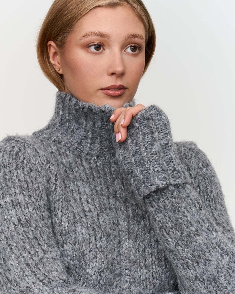 24Colors Veronica Knit Cardigan | Grey