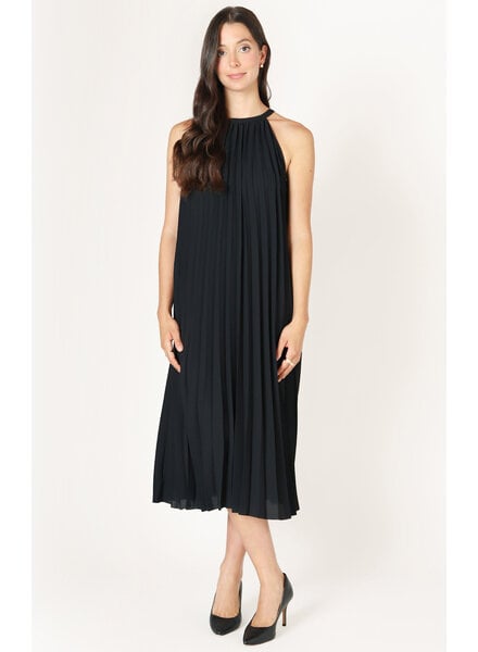 Amara Pleated Halter Dress