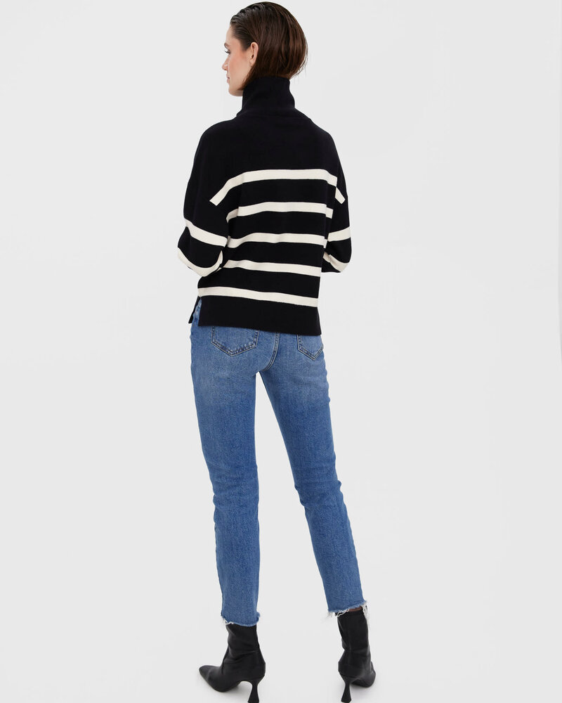 Vero Moda Saba Stripe Sweater | Black