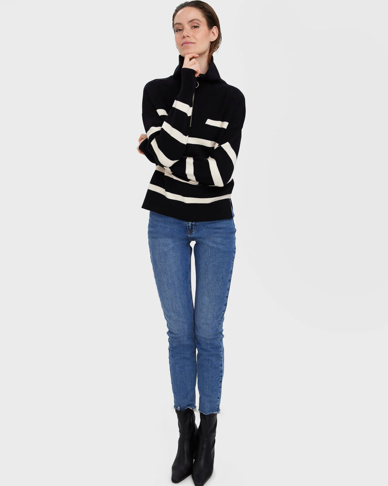 Vero Moda Saba Stripe Sweater | Black