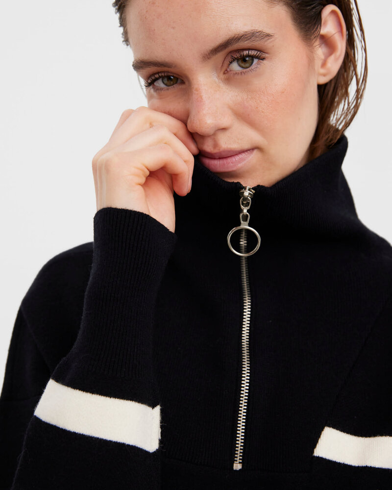 Vero Moda Saba Stripe Sweater | Black