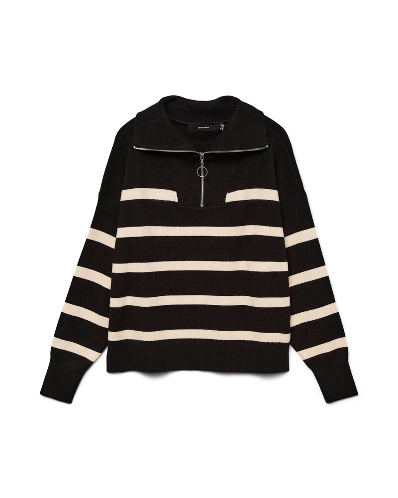 Vero Moda Saba Stripe Sweater | Black
