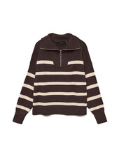 Vero Moda Saba Stripe Sweater | Chocolate