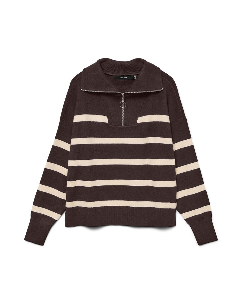 Vero Moda Saba Stripe Sweater | Chocolate