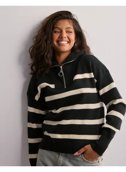 Vero Moda Saba Stripe Sweater | Black