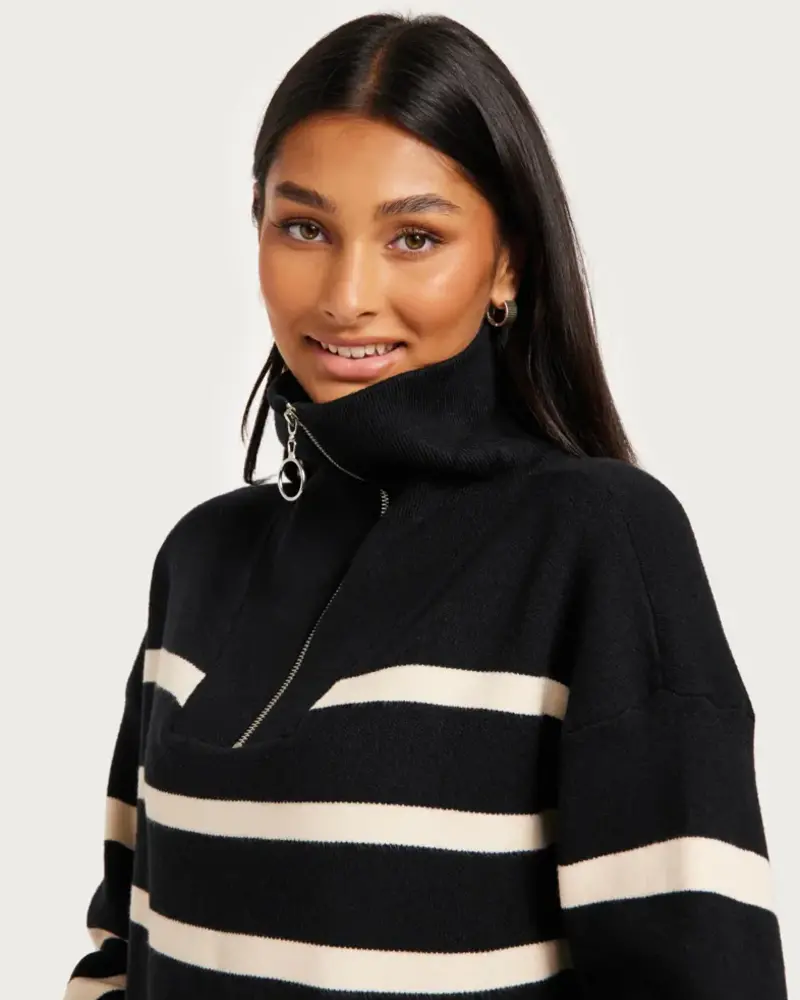 Vero Moda Saba Stripe Sweater | Black