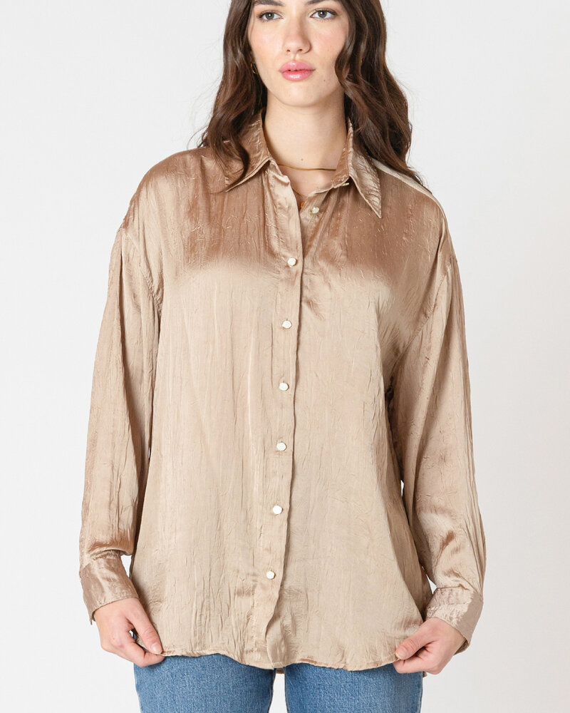 Crinkle Effect Lace Blouse
