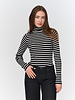 Rose Stripe Turtleneck | Black