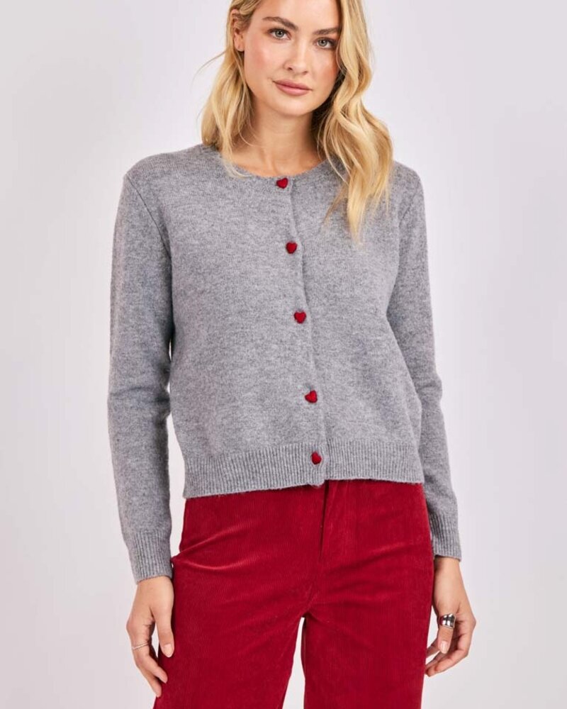 Leighton Heart Button Cardi