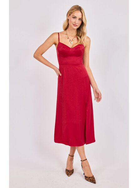 Romy Satin Midi Dress