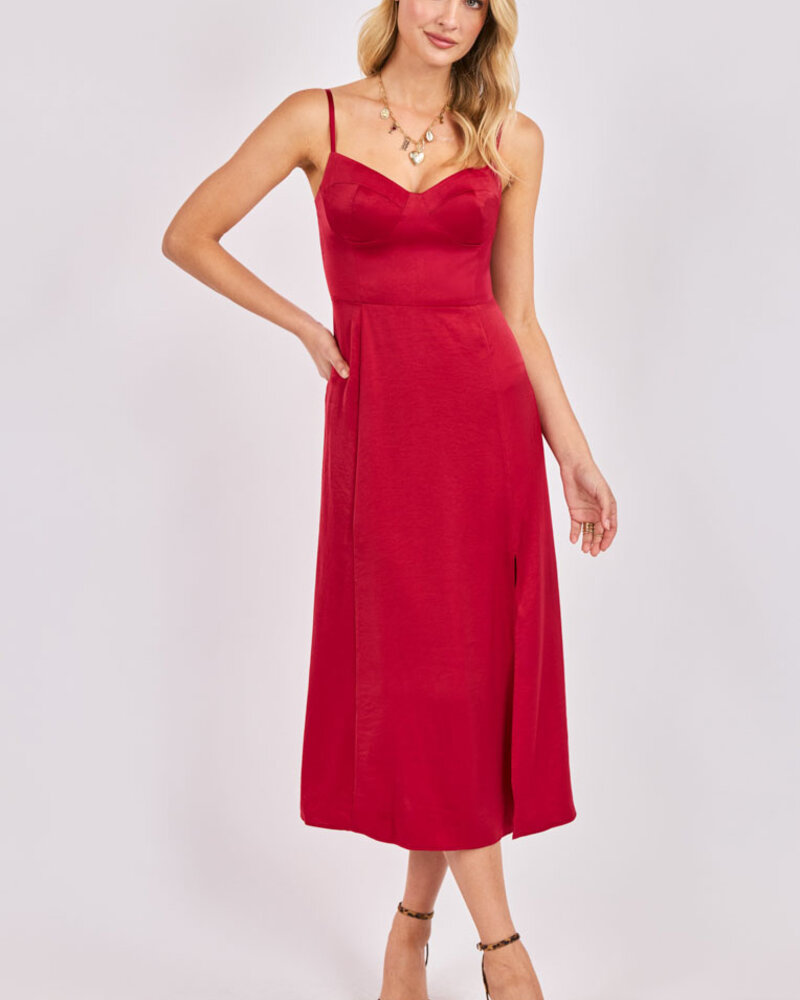 Romy Satin Midi Dress