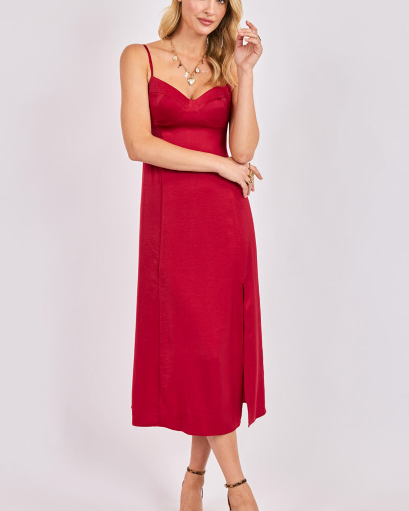 Romy Satin Midi Dress