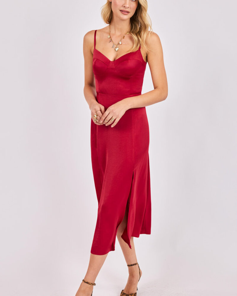 Romy Satin Midi Dress