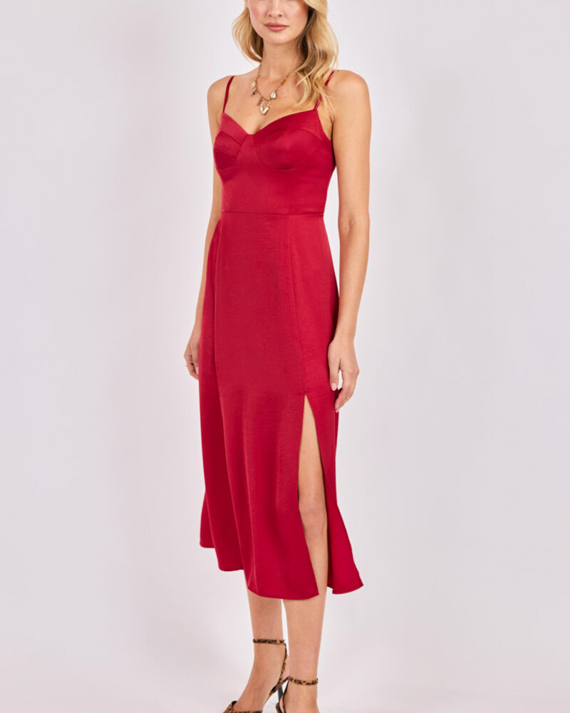 Romy Satin Midi Dress