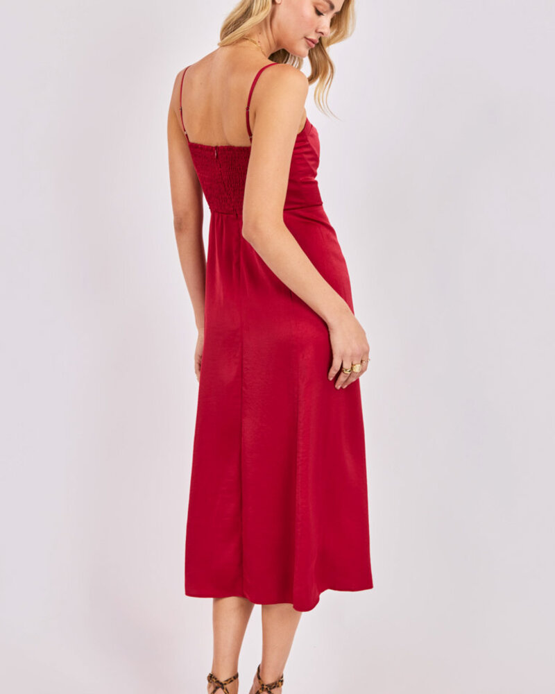 Romy Satin Midi Dress