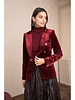 Darlene Double-Breasted Velvet Blazer