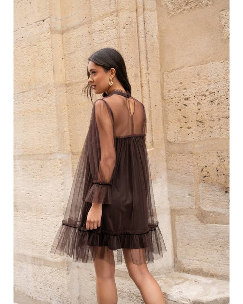 MaKenna Tulle Dress | Chocolate