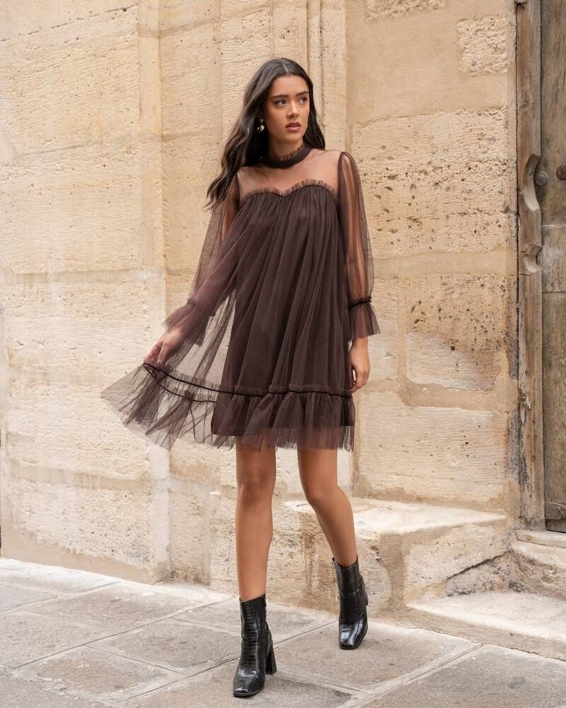 MaKenna Tulle Dress | Chocolate