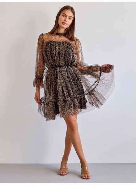 MaKenna Tulle Dress | Leopard